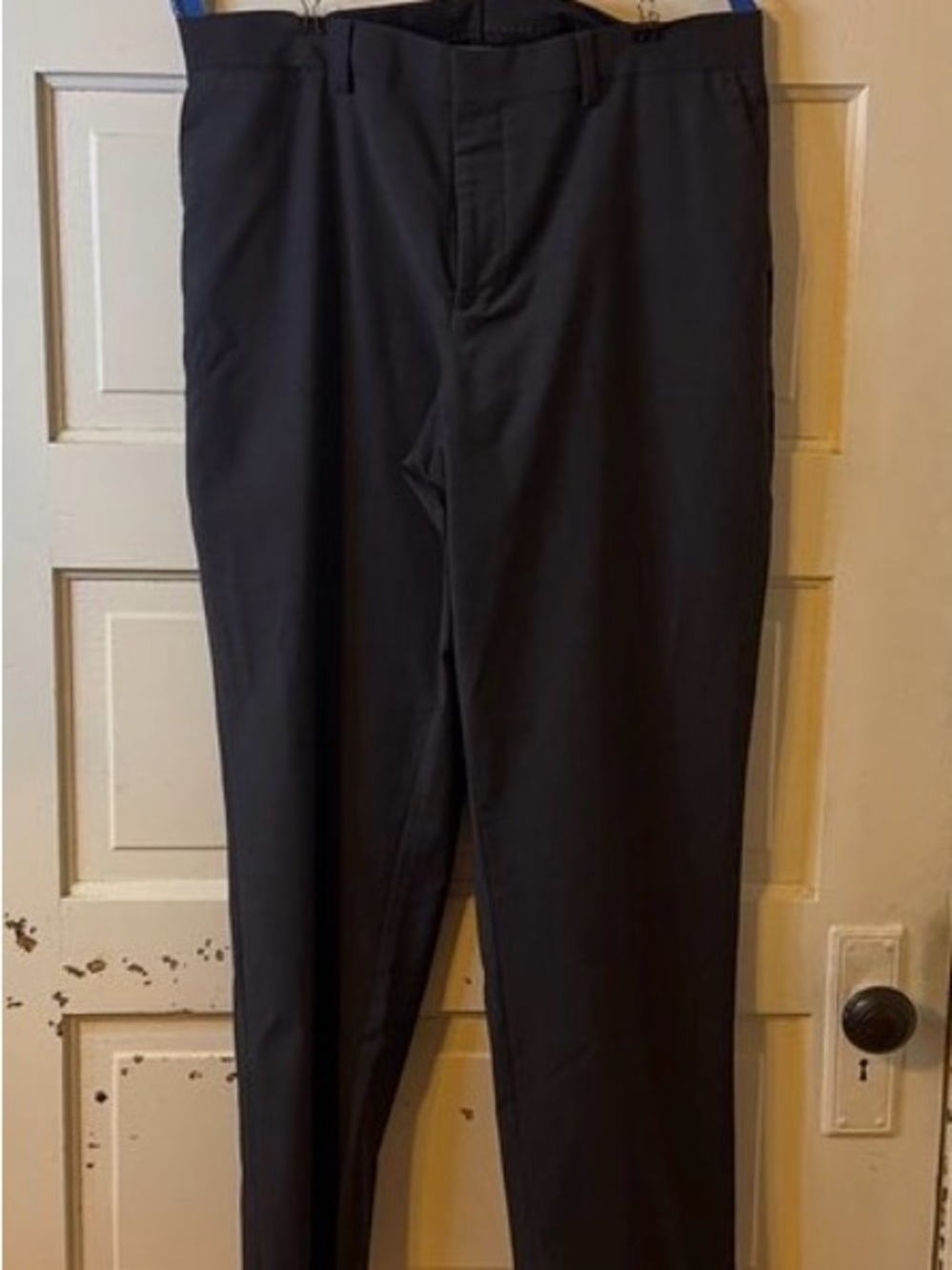 Express Men's Black Dress Pants - Modern Straight Leg